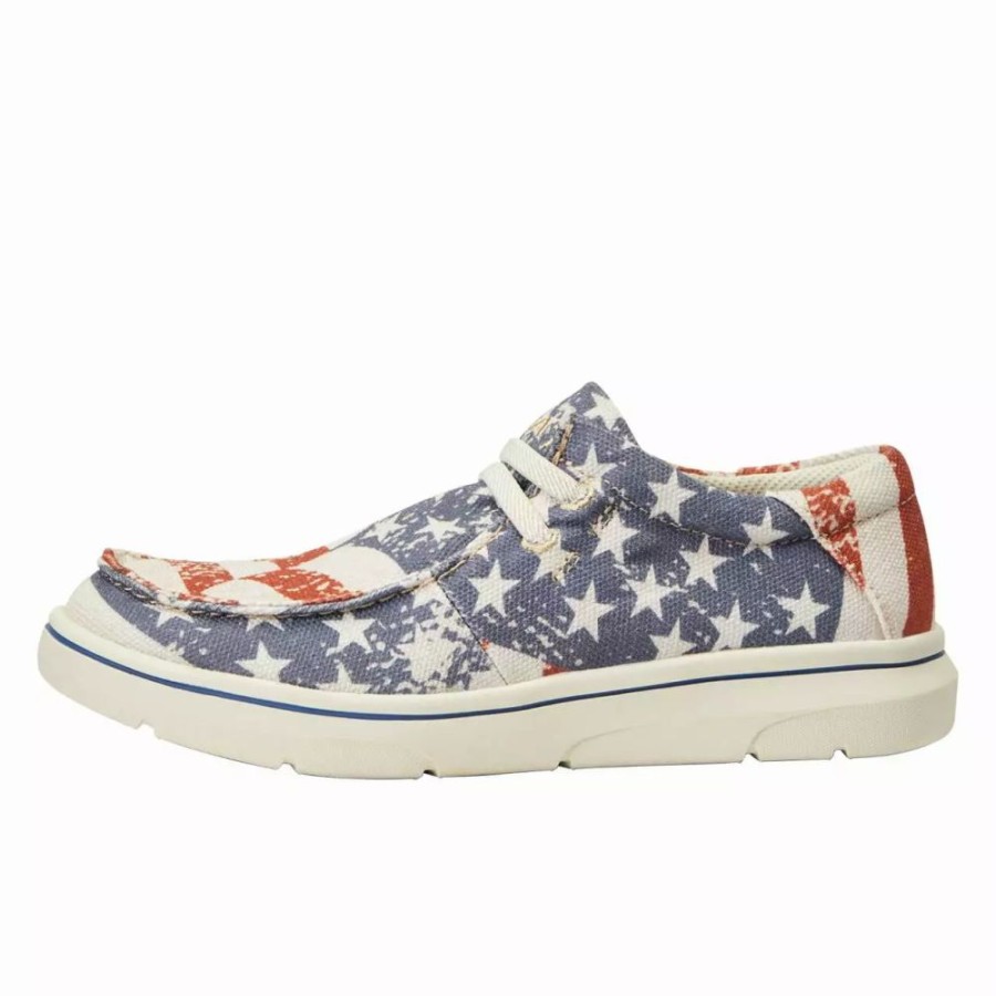 Kids * | Ariat Kids Ariat Hilo American Flag Casual Shoe