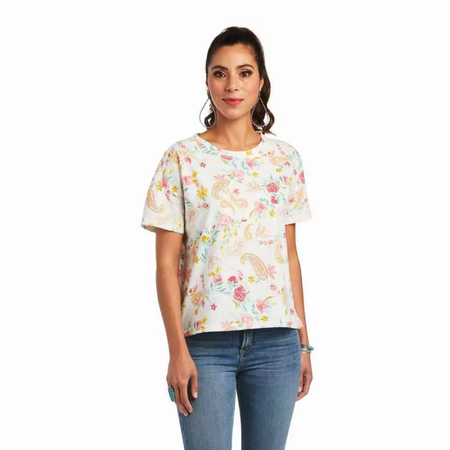 Women * | Ariat Women'S Rose Garden Tee