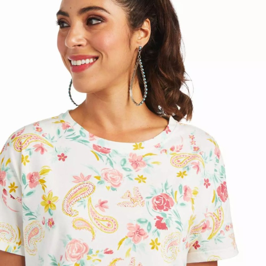 Women * | Ariat Women'S Rose Garden Tee