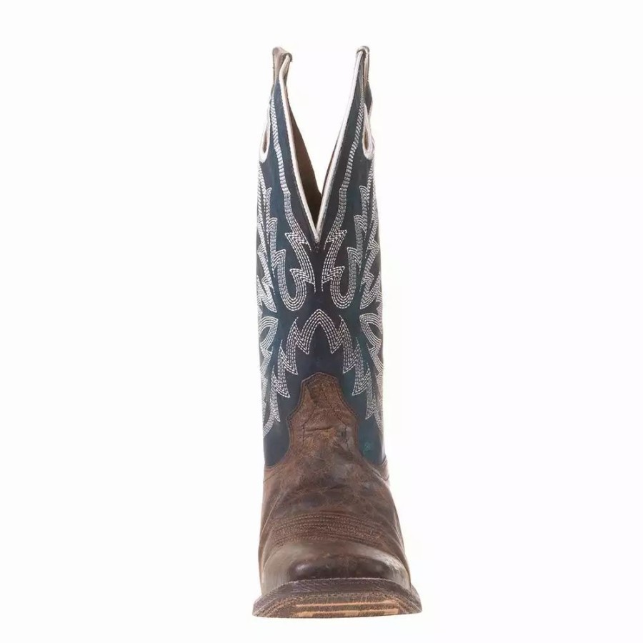 Men * | Ariat Men'S Circuit Champ Woodsmoke 13In. Deep Azul Top Square Toe Cowboy Boots