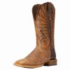 Men * | Ariat Men'S Toledo Natural Crunch 13In. Montana Brown Top Square Toe Cowboy Boot