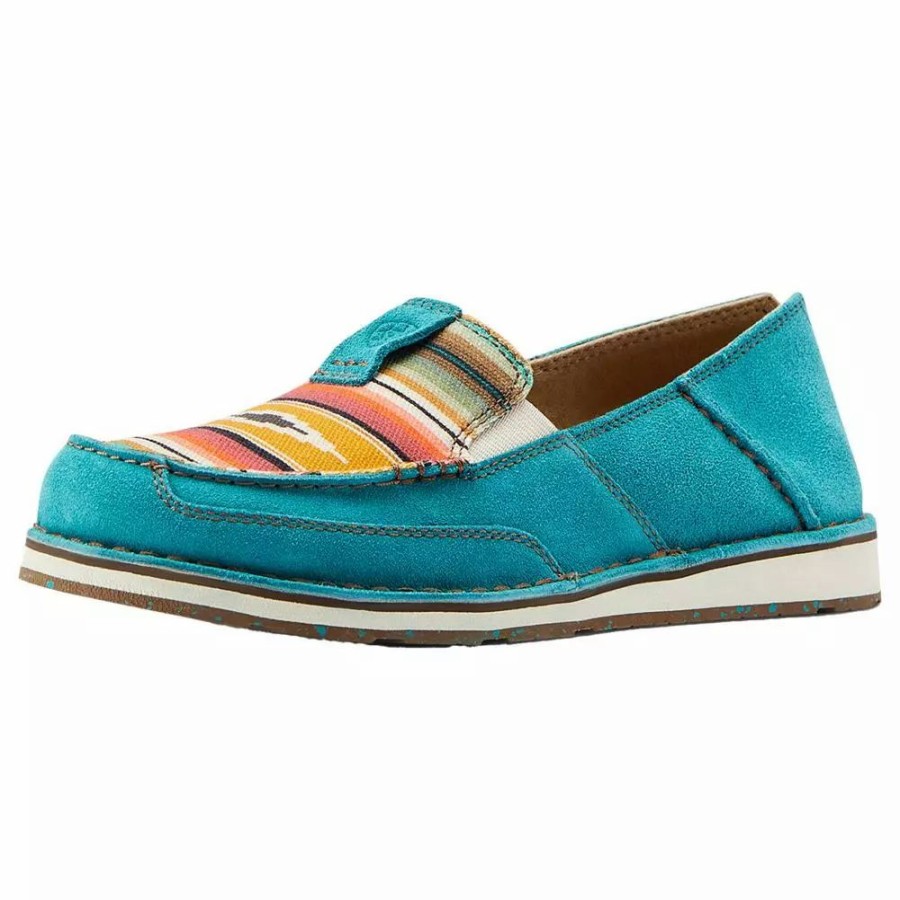 Women * | Ariat Women'S Suede And Turquoise Serape Cruiser