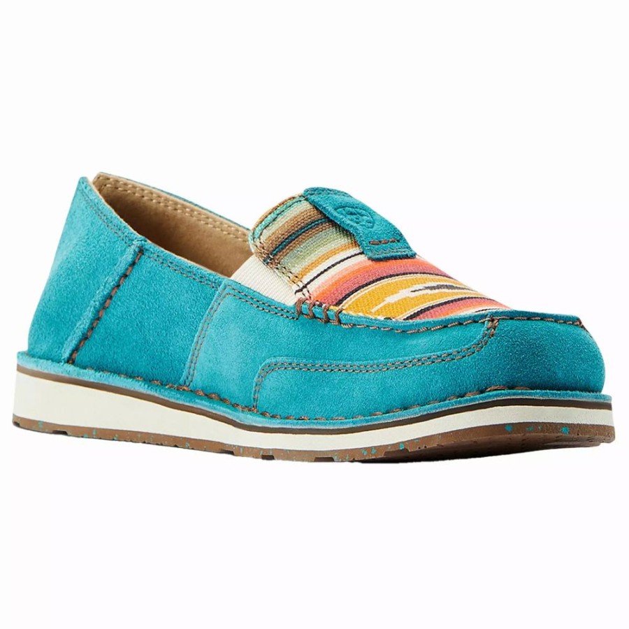 Women * | Ariat Women'S Suede And Turquoise Serape Cruiser