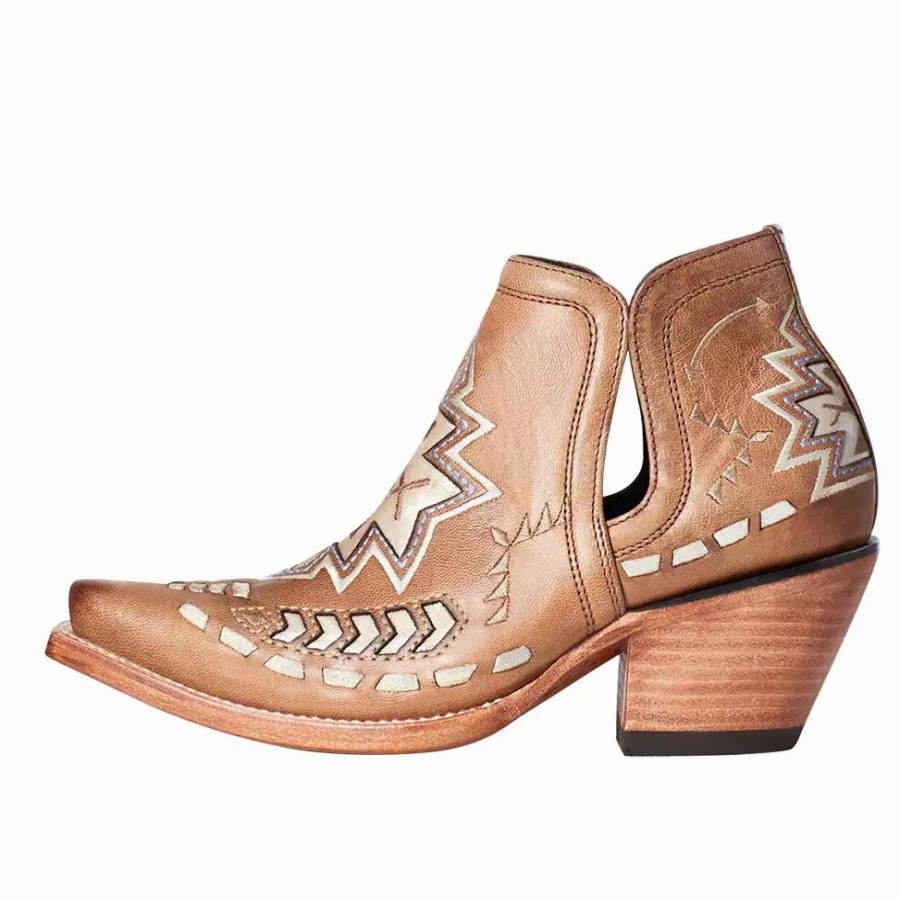 Women * | Ariat Women`S Aztec Aged Tan Dixon Bootie