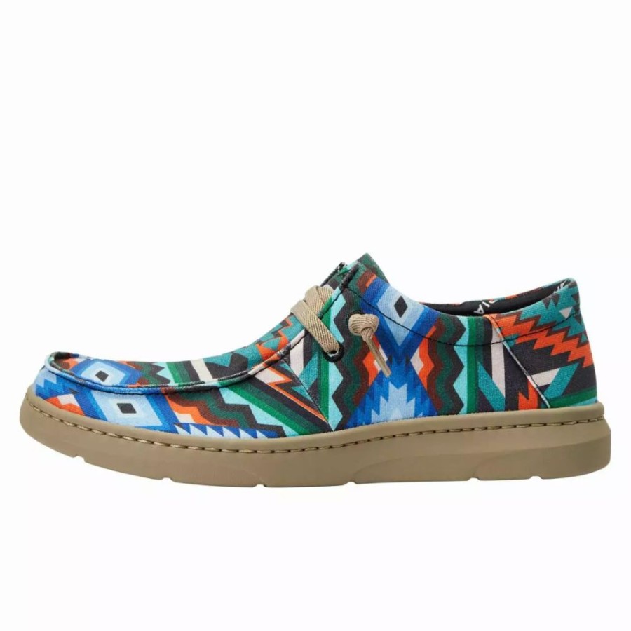 Men * | Ariat Men`S Stretch Lace Multi Aztec Print Casual Shoe