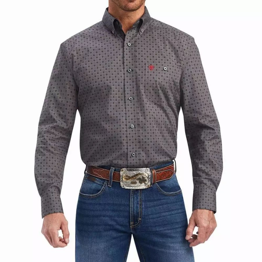 Men * | Relentless By Ariat Men'S Steadfast Stretch Classic Fit Shirt