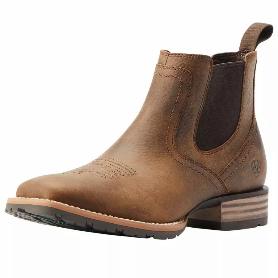 Men * | Ariat Men 'S Hybrid Low Boy Stone Wide Square Toe 5In. Ankle Boot