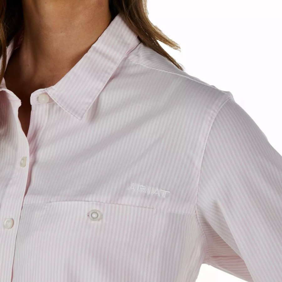 Women * | Ariat Women'S Candy Stripe Venttek Shirt