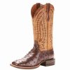 Men * | Relentless By Ariat Men'S Ariat Relentless Tobacco Full Quill Ostrich 13In. Cowboy Boots