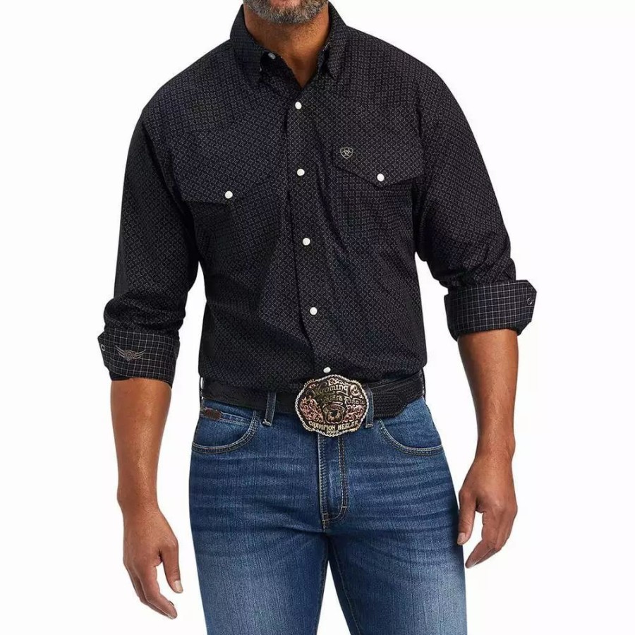 Men * | Relentless By Ariat Men'S Resilient Stretch Classic Fit Snap Shirt