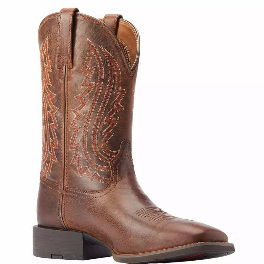 Men * | Ariat Men'S Sport Big Country Almond Buff Square Toe Boot