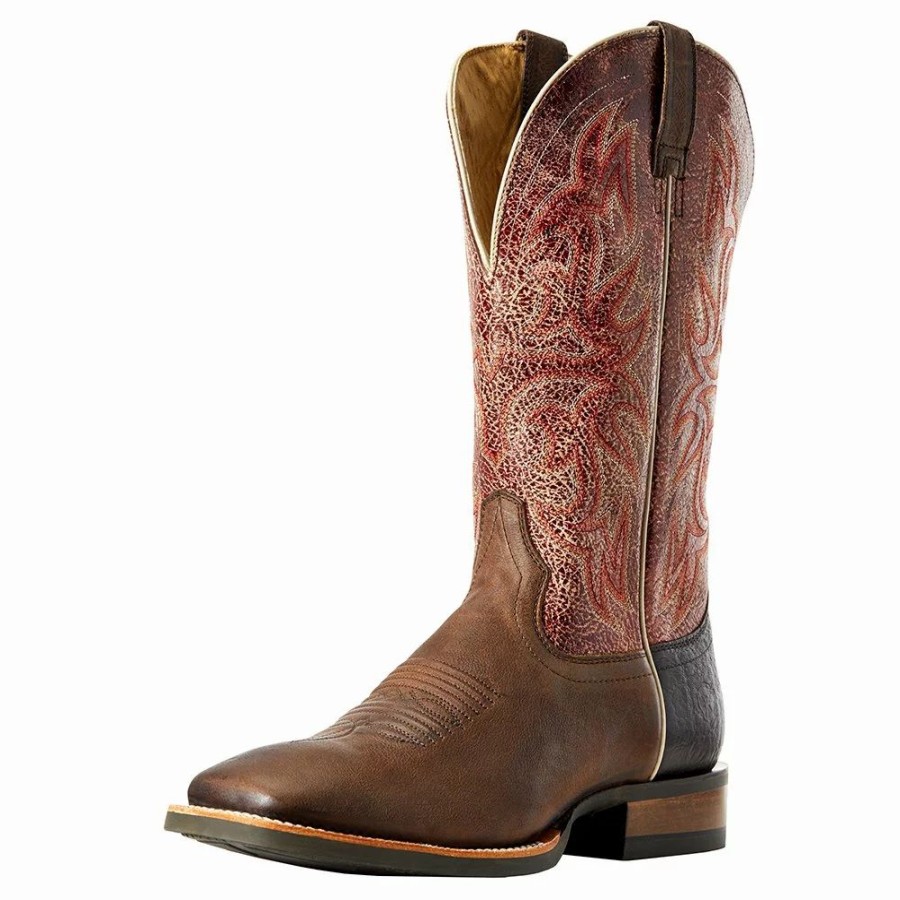 Men * | Relentless By Ariat Men'S Ariat Relentless Reacher Barrel Brown 13In. Shattered Brick Cowboy Boots