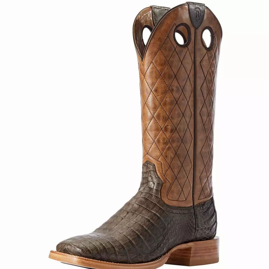 Men * | Relentless By Ariat Men'S Relentless Winner'S Circle Chocolate Caiman Belly 13In. Tough Maple Top