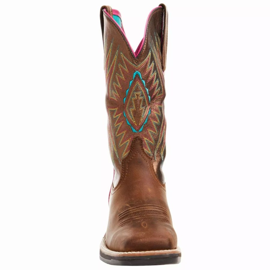 Women * | Ariat Women'S Ridgeback Distressed Tan/ Bridle Tan 11 In Top Boot