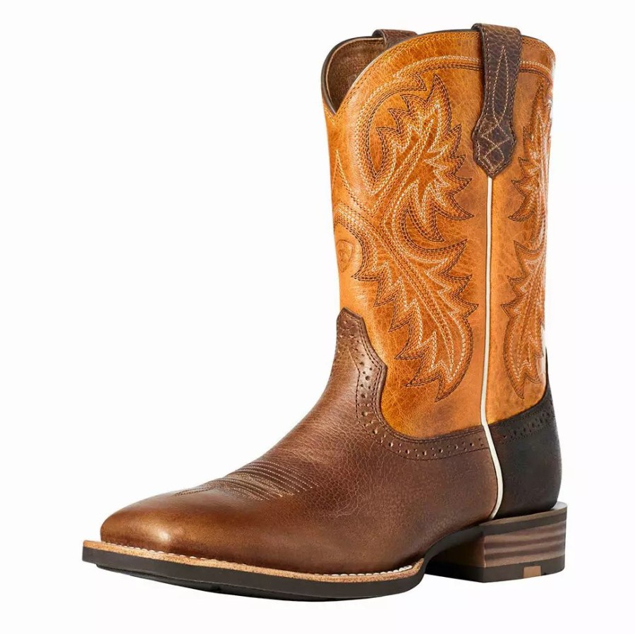 Men * | Ariat Men`S Quickdraw Pinto Bean 11` Sunrise Top Square Toe Boot