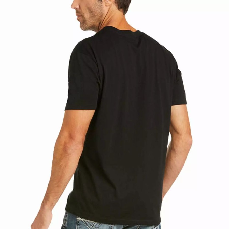 Men * | Ariat Men'S Viva Mexi Short Sleeve Black T-Shirt