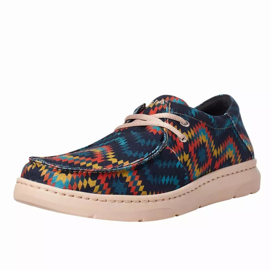 Men * | Ariat Men'S Ariat Hilo Blue Aztec Casual Shoes