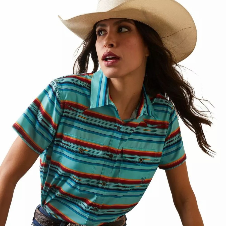 Women * | Ariat Women'S Western Venttek Stretch Shirt