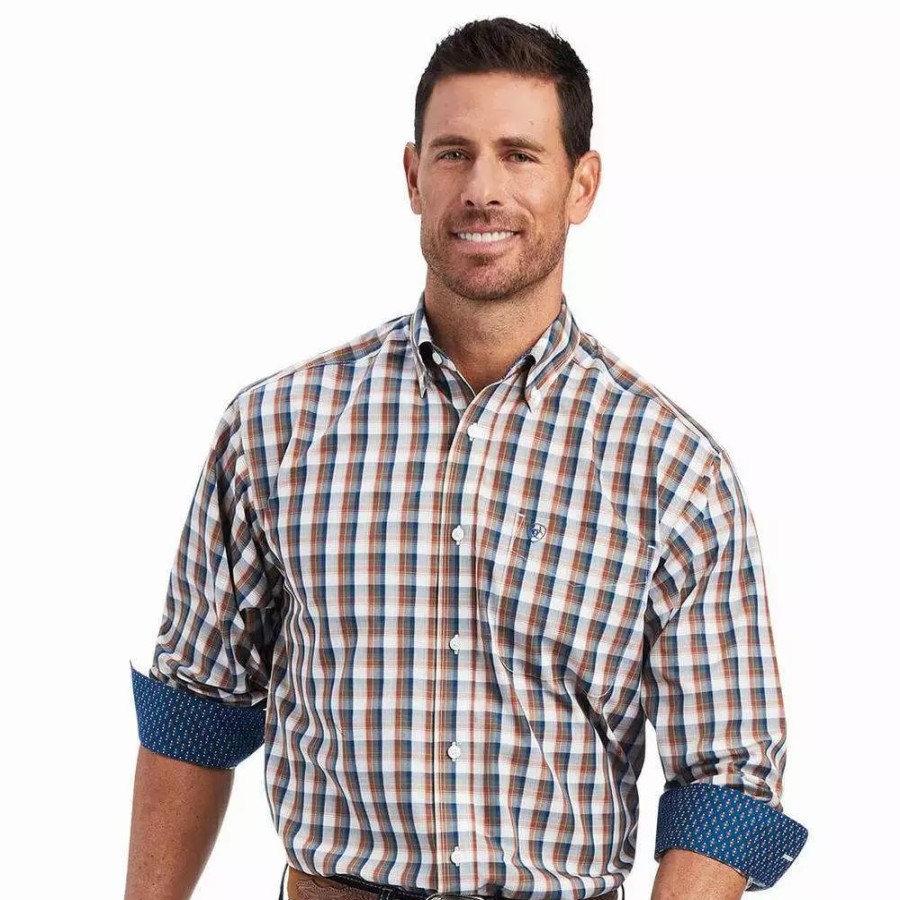 Men * | Ariat Men'S Wrinkle Free Scout Classic Fit Shirt