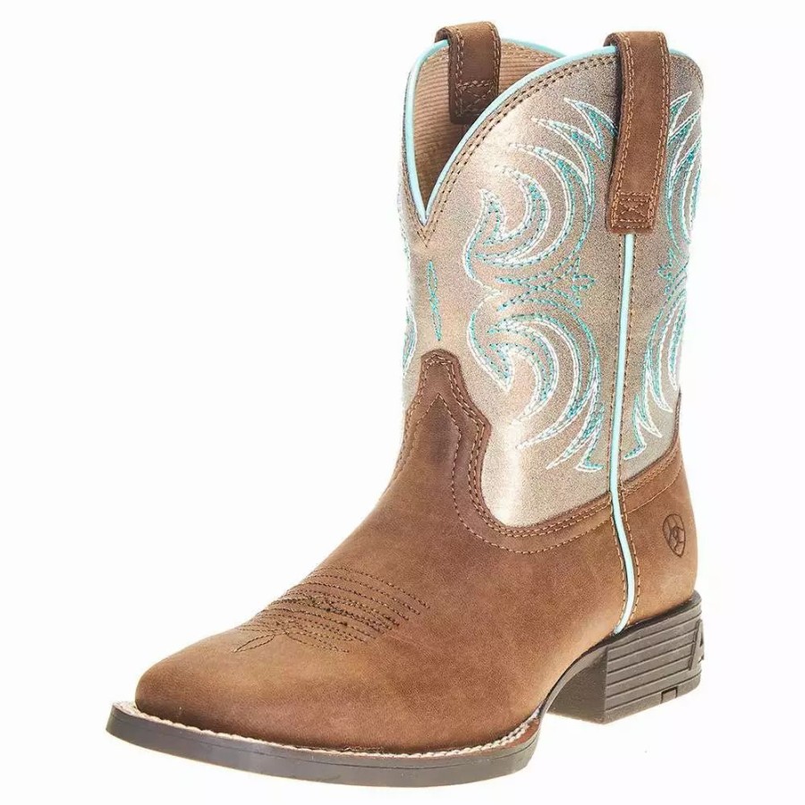 Kids * | Ariat Youth Metallic Bronze Cowboy Boot