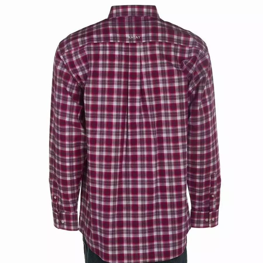 Men * | Ariat Pro Series Tampico Purple Plaid Shirt